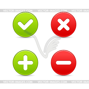 Web 2.0 buttons of validation icons - vector clipart