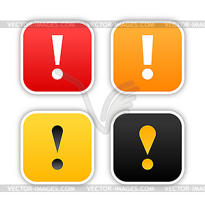 Warning attention icons - vector image