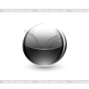 Gray silver ball - vector image