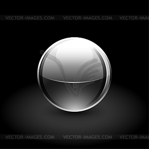 Gray silver ball - vector clipart