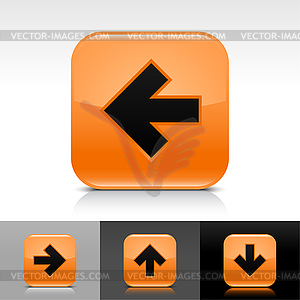 Bge glossy web buttons with black arrow sign - royalty-free vector clipart