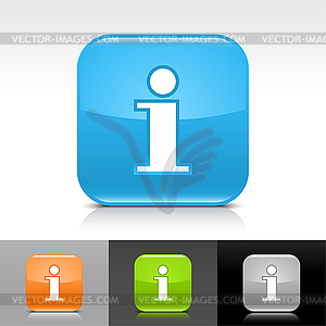 Glossy web buttons with information sign - vector clip art