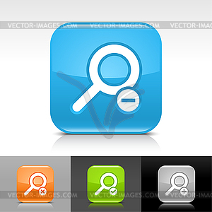 Search sign web icons with remove symbol - vector clipart / vector image