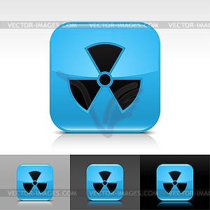 Blue radiation web buttons - vector clip art