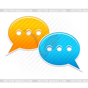 Speech bubbles with chat icon - vector clipart