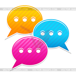 Speech bubbles with chat icon - vector image