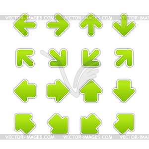 Green arrow sign web buttons - vector clip art