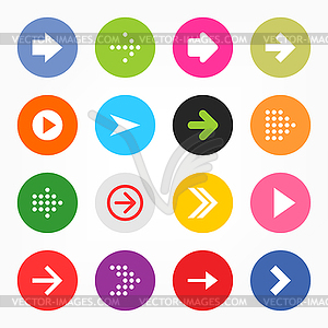 Arrow sign icon set - vector clip art