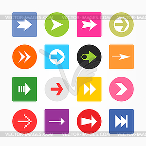 Arrow sign icon set - vector clip art