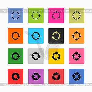 Arrow refresh icon reload sign set - vector clipart