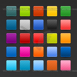 Blank rounded square web buttons - vector image