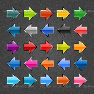 Glossy arrow web buttons - vector clip art