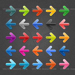 Glossy arrow web buttons - vector image