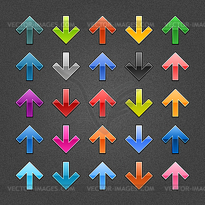 Glossy arrow web buttons - vector clipart