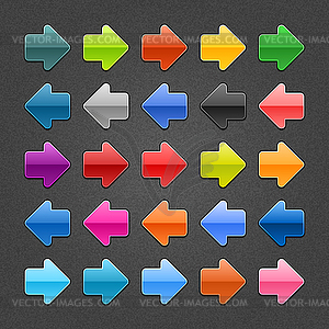 Glossy arrow web buttons - vector image