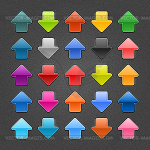 Glossy arrow web buttons - vector image