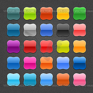 Square blank web buttons - vector clip art