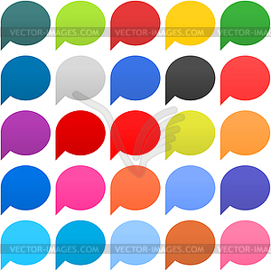 Speech bubble sign simple icons - vector clipart
