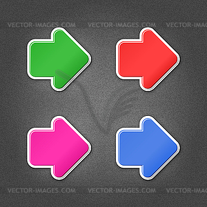 Colored arrow sign icons - vector clip art
