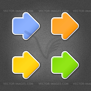 Colored arrow sign icons - vector image