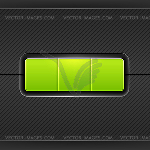 Green blank web button - vector image