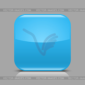 Blue glossy blank web 2.0 button - vector image