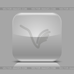 Gray glossy blank web 2.0 button - vector image