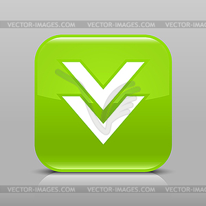 Green download icon - vector image