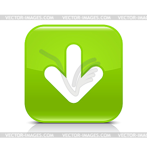 Green download icon - vector image