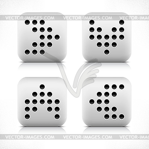 Arrow digital black dot signs - vector clip art