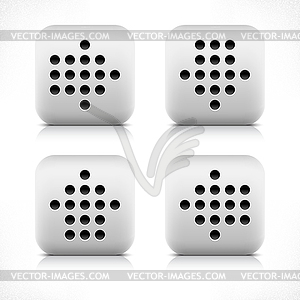 Arrow digital black dot signs - vector image