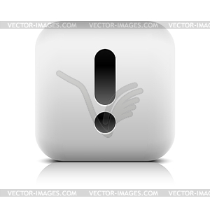 Exclamation mark sign web icon - vector EPS clipart