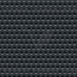 Perforated black metal pattern - vector clipart