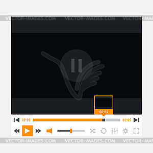 Media player with video loading bar - vector clipart / vector image