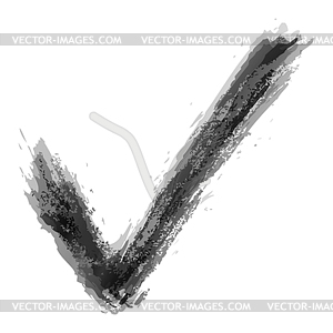 Black check mark sign - vector clipart