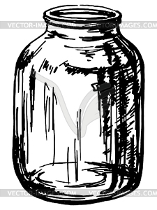 Glass jar - vector clip art