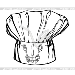 Chef`s hat with crown - vector clipart