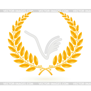 Gold Laurel Wreath - vector clip art