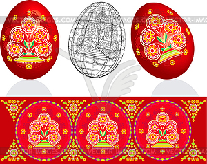 Easter eggs - vector image