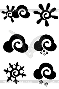 Weather icons - vector image