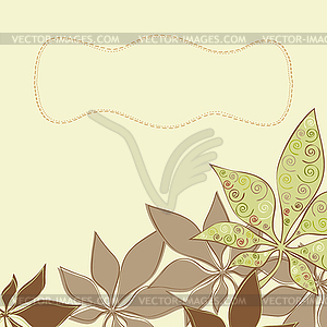 Autumn leaves background - vector clipart