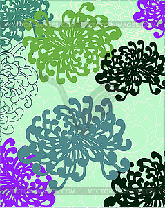 Background in bright flowers - vector clipart