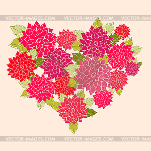 Flower Heart - vector clipart / vector image