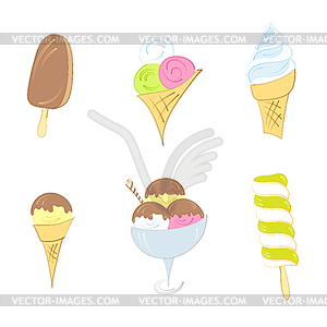 Ice cream set - vector clipart