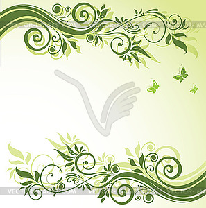 Abstract floral banner - vector clipart