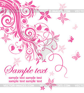 Beutiful pink card - stock vector clipart