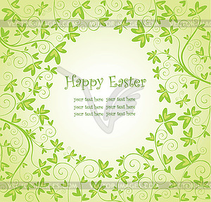 Easter floral card - vector clip art