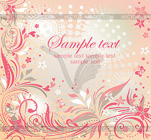 Summer floral card - vector clipart