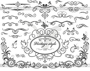 Vintage dividers - vector image