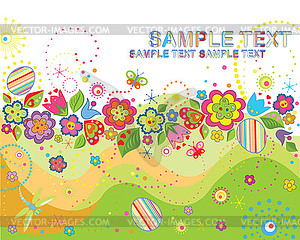 Greeting easter card - vector image